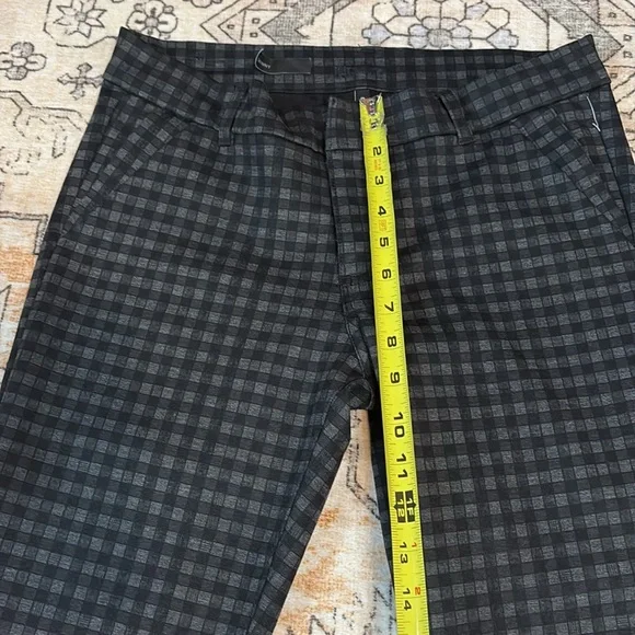 KUT FROM THE KLOTH 6 Elyse Checkered mid rise Skinny black plaid pants - Picture 5 of 12